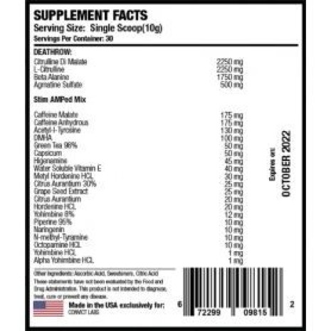 Convict Labs - DEATH ROW 300G Pharmaceutical